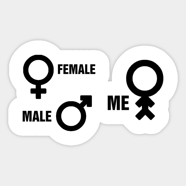 malefemaleme Sticker by conquart